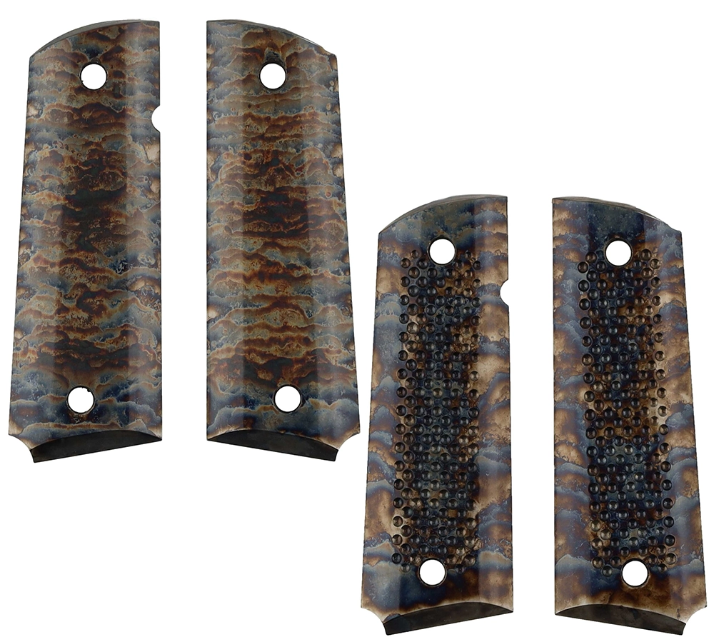 Custom 1911 Handgun Grips|color case dimpled and smooth scaled 1