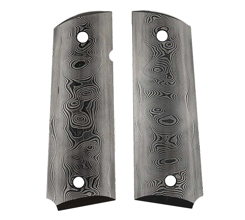 Custom 1911 Handgun Grips|damascus grips