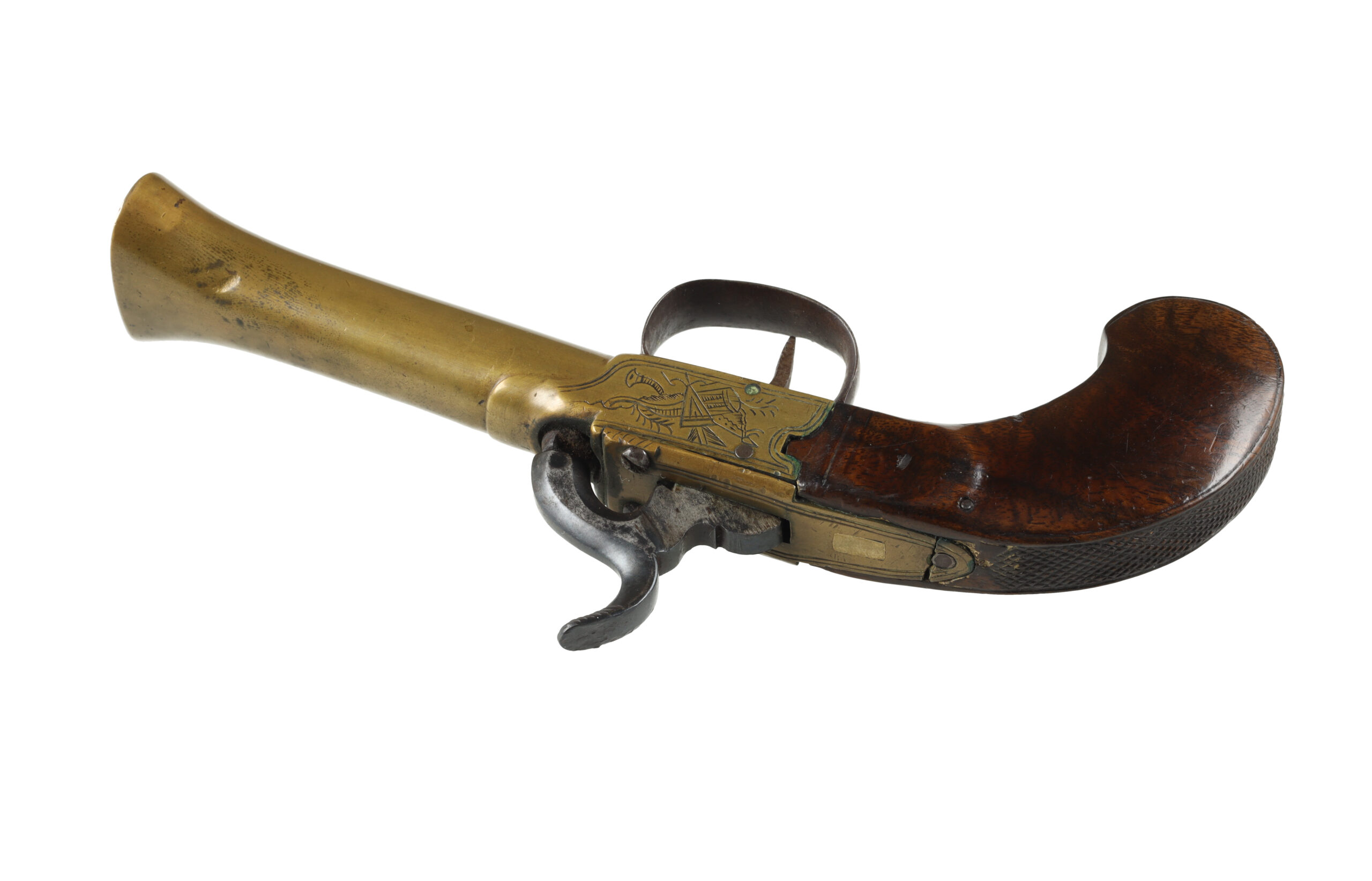 UNKNOWN ENGLISH PERCUSSION BLUNDERBUSS PISTOL UNKNOWN for Sale